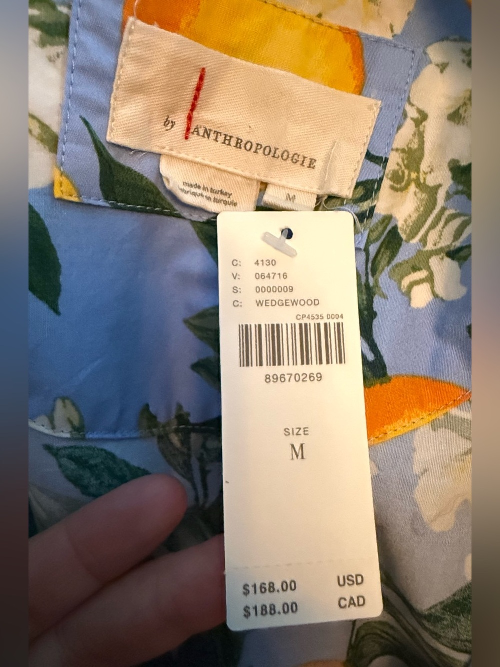 NWT Anthropologie Somerset Lemon Print Wedgewood Maxi Dress - M - Picture 5 of 11